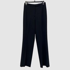 Brooks Brothers Black Wool Wide Leg Dress Pants US6  248 