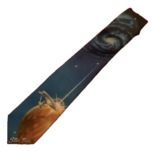 VINTAGE 1991 Ralph Marlin Star Trek Enterprise Spaceship Tie Made in USA