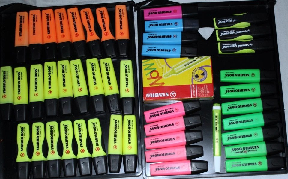 STABILO Boss Textmarker - 10 Stück gebraucht aber gut verschiedene Farben