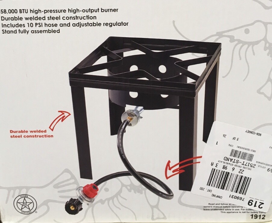 Deluxe 58,000 BTU Turkey Fish Fryer Stand Propane Free Shipping - Main Image