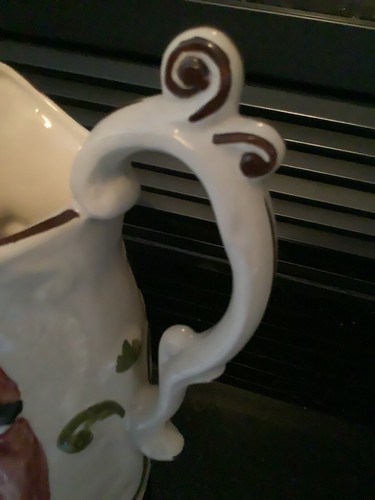 Antique Folk Art Pitcher England Hand Painted. NICE - Picture 7 of 7