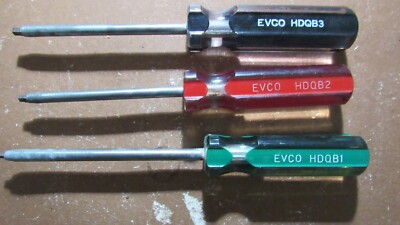Set of 3 Evco Square Drive Screwdrivers RV Travel  Trailer Tools
