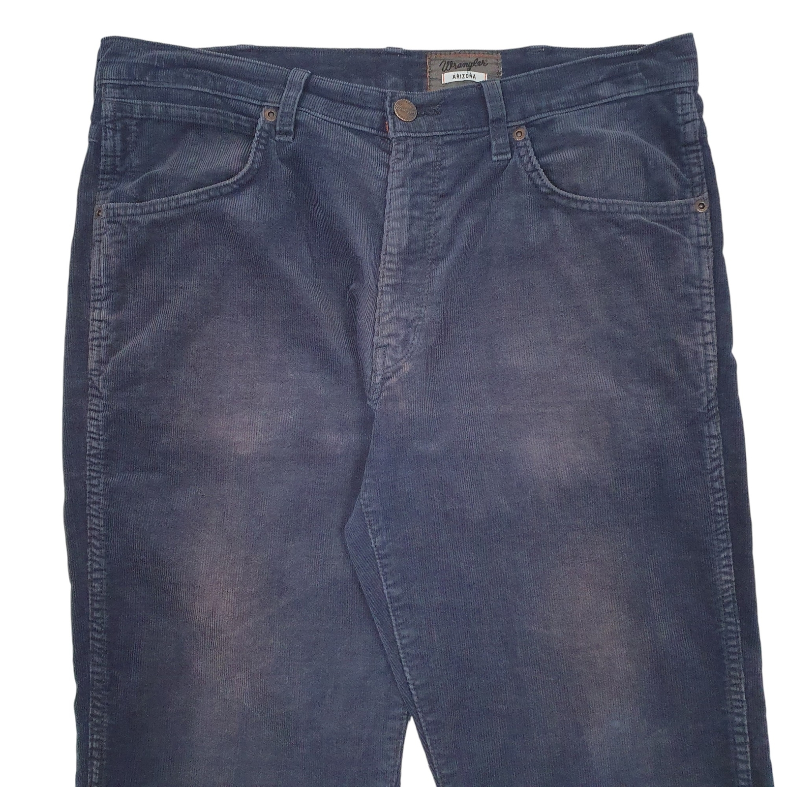 WRANGLER Arizona Corduroy Trousers Cord Jeans Cotton Blend Blue Mens W34 L30 image 2