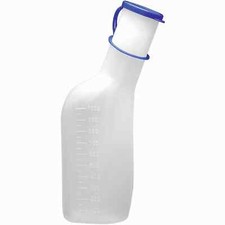 Urinflasche mit Deckel f&uuml;r Manner, Urinente, graduiert, autoclavierbar,  1 Liter