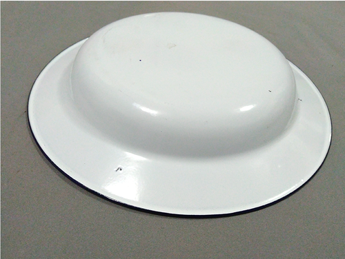 8.5" White enamelware dishes camping plates bowl vintage utensil dinnerware - Picture 5 of 7