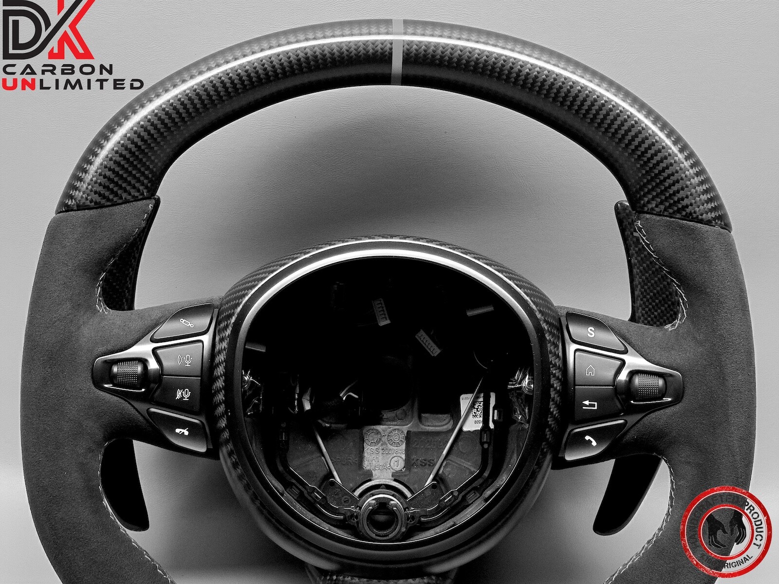Aston Martin Vantage DB11 DBS Alcantara Gray Ring Matte Carbon Steering Wheel v1