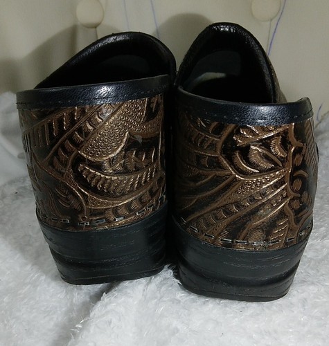 DANSKO WOMEN'S CLOG PROFESSIONAL BLACK ANTIQUE SHOES Size 7.5-8. - Picture 3 of 12