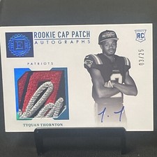 2022 Tyquan Thornton /25 RC Auto  Rookie CAP Patch Autographs RELIC SSP