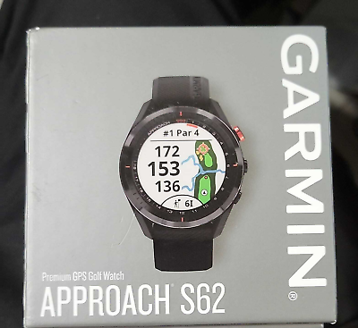 Garmin Approach S62 Premium Golf GPS Watch - Black for sale online