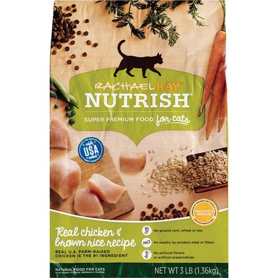 Super Premium Dry Food For Cats, Real Chicken & Brown Rice Recipe, 48 oz
