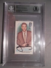 Mike Greenberg 2016 Allen & Ginter MINI #145 Signed Auto Autograph Beckett Slab