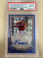 Welbyn Francisca 2024 Bowman Sterling #PA-WF  Auto Blue Refractor /25 PSA 10