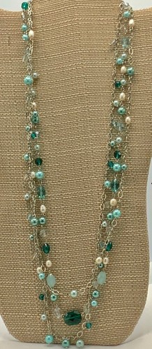 Lia Sophia "Breezeway” Freshwater Pearls, Glass & Resin Beads 3-Strand Necklace - Picture 3 of 4