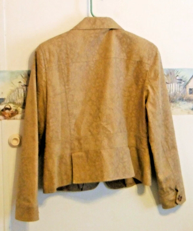 WORTHINGTON BLAZER SIZE 12. WOMENS/TEENS CLOTHING, BLAZER, TAN SNAKEPRINT — 第 4/4 张图片