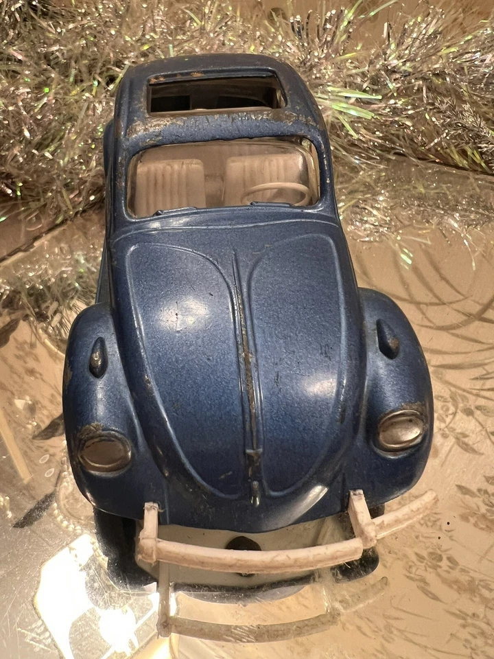 Vintage Gabriel Ind. HUBLEY  7” Diecast Volkswagen Beetle VW BUG Blue - Made USA - Image 3 of 4