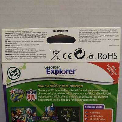 NEW LEAP FROG LEAPSTER EXPLORER GAME NFL RUSH ZONE AGES 6-9