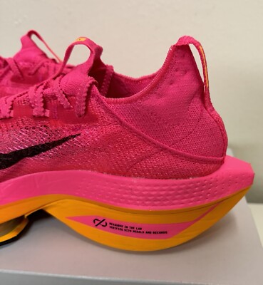 Nike Air Zoom AlphaFly Next% 2 Mens Sz 9 Hyper Pink Laser Orange