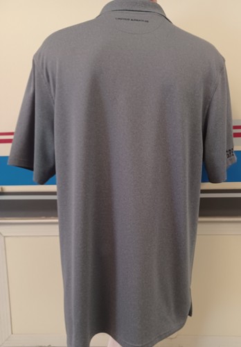 Under Armour Mens Polo Shirt Gray Short Sleeve Pullover Loose Heat Gear Size XL - Picture 2 of 4