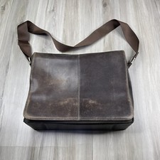 Knomo London Brown Leather Laptop Bag Shoulde...