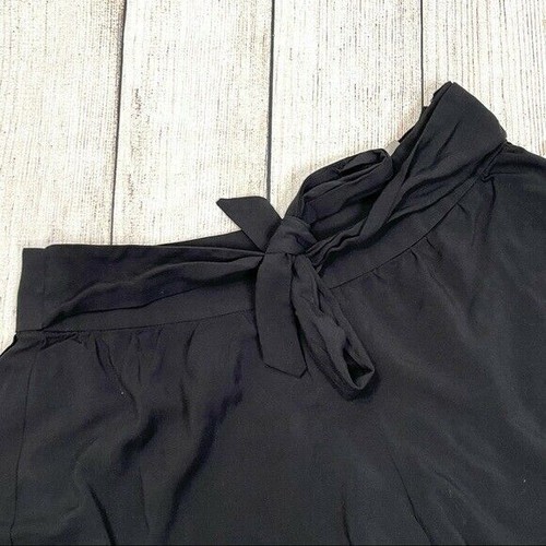 Pantalones Cortos Maurices Ligeros Negros Fluidos Corbata Frontal Talla 7/8 - Imagen 2 de 4