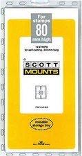 Prinz Scott Stamp Mount 80/240 mm - CLEAR - Pack of 10 (80x240 80mm)  STRIP  943