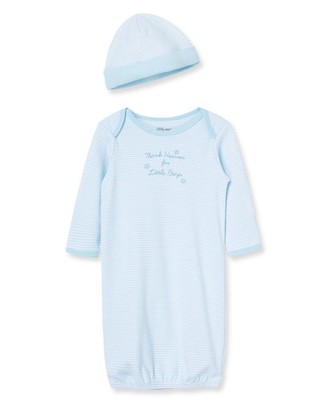 Clothes for Baby Boys' 2-Piece Nightgown and Cap Set 100% Cotton with Elastic...