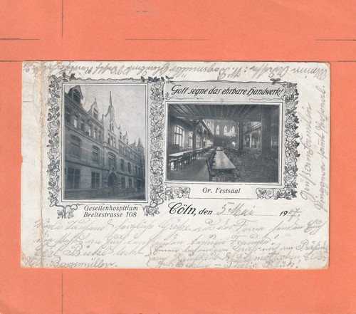AK von 1907 / Köln / Cöln - Gesellenhospitium - Aussenansicht - Großer Festsaal
