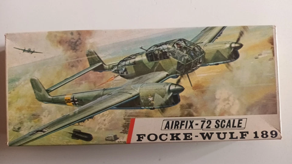 KIT Aeromodello FOCKE-WULF 189 - AIRFIX-72 #267 - anni '60 - VINTAGE - Immagine 2 di 4