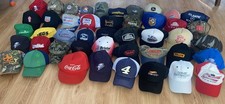 Lot of 45 Vintage Hats Snapbacks Automotive Beer Racing Military
