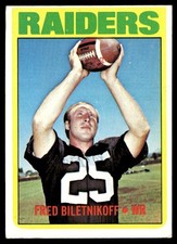 1972 Topps Football Card Fred Biletnikoff Oakland Raiders #210 VG-EX
