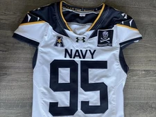 Authentic Game Issued Navy Midshipmen Football vs Army Jolly Rogers Jersey RARE