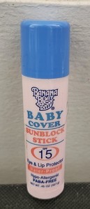Banana Boat baby cover sunblock stick SPF15 waterproof eye and lip protector