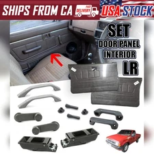SET DOOR PANEL SIDE HANDLE LOCK INTERIOR LR FOR NISSAN D21 TD BDI PICKUP 87-90