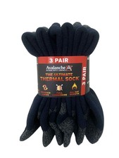 Avalanche Men's Socks Ultimate Thermal Crew Socks 3Pk Size 6-12 Navy Blue