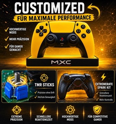 Custom PS5 DualSense Controller BumbleBee | TMR | eXtremeRate Spark | MXC Tech