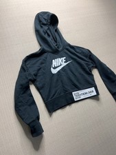 NIKE Womens Hoodie M Grey 80 COTTON/COTON/ALGODON Pullover