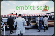 Original Slide, Swissair Convair CV-440 Metropolitan at Cologne, 1960