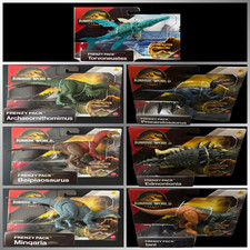 Jurassic World Rebirth Frenzy Pack Archaeornithomimus Minqaria Iani 7" Dinosaurs