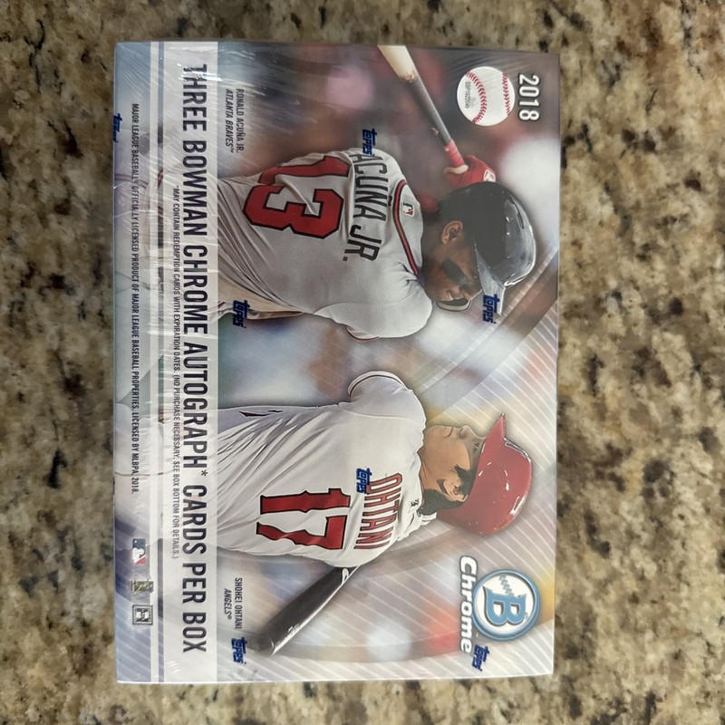 2018 Bowman Chrome Baseball HTA Factory Sealed Hobby Box 3Autos Shohei Ohtani RC