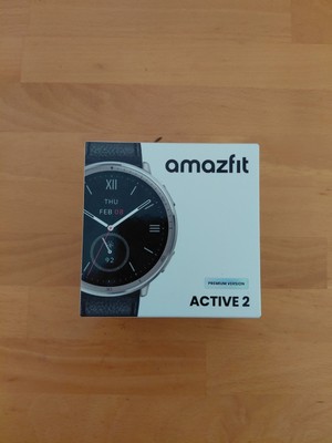 Amazfit Active 2 Premium  Version + Original Silicon Band in schwarz, neu OVP