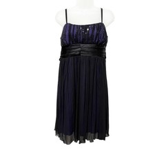 City Triangles Purple Black Sequin Empire Waist Babydoll Whimsigoth Dress Large