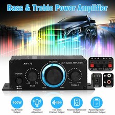 400 Watt 2 Kanal Autoverstärker Leistungsstarke Stereo Audio Endstufe HiFi Bass