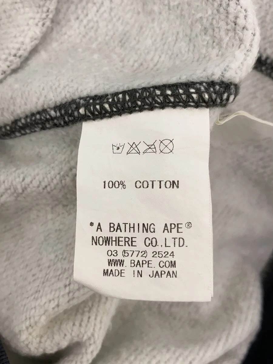 A BATHING APE (BAPE) Felpa con cappuccio e zip BAPE A Bathing Ape M grigia cotone mimetico #ED AZA