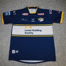 Leeds Rhinos Rugby Shirt Mens 2XL Blue Rugby League Oxen 2023 Jersey