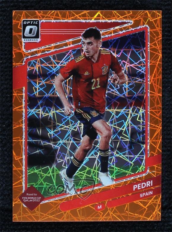 2021-22 Panini Donruss Road to Qatar Optic Orange Velocity Prizm 34/49 Pedri 7iu