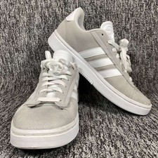 Adidas Grand Court 2.0 Women Size 10 Grey Suede Low Top Sneakers ID5288