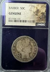 1912 Barber Half Dollar San Francisco NGC Genuine Silver 50C