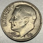 1961 - P Roosevelt Dime - Circulated Condition - 90% Silver - US Coin - 3970