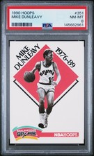 1990 HOOPS #351 MIKE DUNLEAVY PSA 8