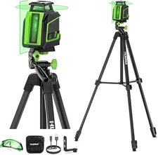 Huepar 360° Laser Level with Tripod 60in, 82Ft - 165Ft Self Leveling Laser Leve